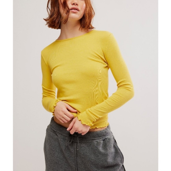 Free People "Long Nights" Layering Top - Picture 1 of 4